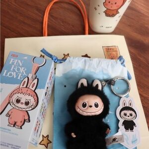 Black Furry Keychain for Kids